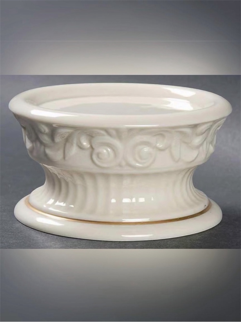 ✨LENOX Iluminations Collection 2" Pillar Candle Holder Traditional Ivory Gold